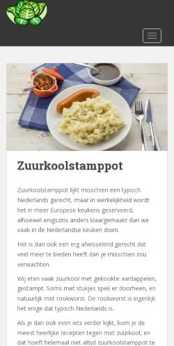 Anteprima del sito Zuurkoolstamppot, media di Paesi Bassi per articoli sponsorizzati