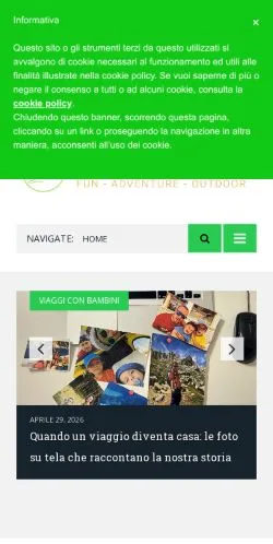 Anteprima del sito I Viaggi dei Rospi, media di Italia per articoli sponsorizzati
