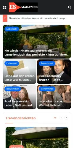 Anteprima del sito Home, media di Germania per articoli sponsorizzati
