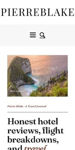 Vorschau der Website PIERREBLAKE, Medium aus Vereinigte Staaten für gesponserte Artikel