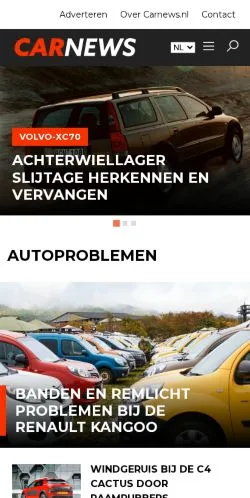 Anteprima del sito Carnews, media di Paesi Bassi per articoli sponsorizzati