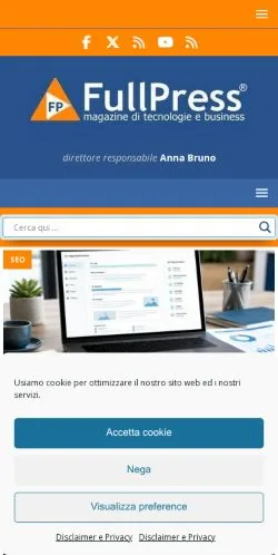 Forhåndsvisning av nettstedet FullPress, medium fra Italia for sponsede artikler