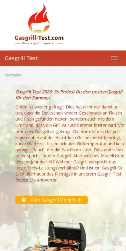 Anteprima del sito Gasgrill Test, media di Germania per articoli sponsorizzati