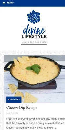 스폰서 기사용 미국 매체 Divine Lifestyle 사이트 미리보기
