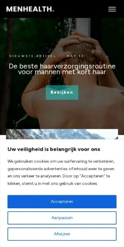 Anteprima del sito Menhealth, media di Paesi Bassi per articoli sponsorizzati