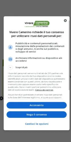 Anteprima del sito Vivere Camerino, media di Italia per articoli sponsorizzati