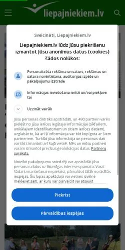 Anteprima del sito liepajniekiem.lv, media di Lettonia per articoli sponsorizzati