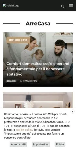 Podgląd witryny ArreCasa, medium z kraju Włochy do artykułów sponsorowanych