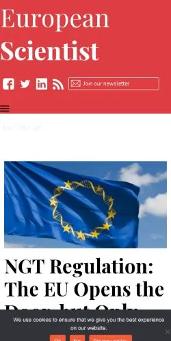 Podgląd witryny European Scientist, medium z kraju Stany Zjednoczone do artykułów sponsorowanych
