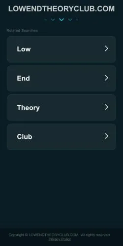 Podgląd witryny Low End Theory Club, medium z kraju Stany Zjednoczone do artykułów sponsorowanych