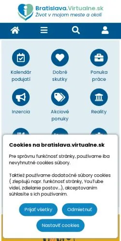 Podgląd witryny Mesto Bratislava, medium z kraju Słowacja do artykułów sponsorowanych