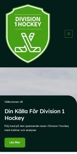 Anteprima del sito Division 1 Hockey, media di Svezia per articoli sponsorizzati