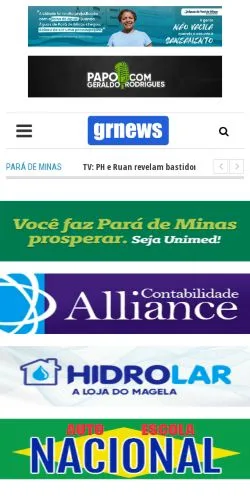 Podgląd witryny Portal GRNEWS, medium z kraju Brazylia do artykułów sponsorowanych