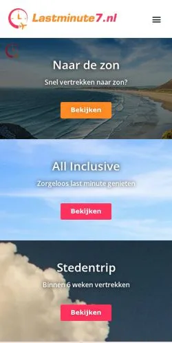 Podgląd witryny Lastminute7, medium z kraju Holandia do artykułów sponsorowanych