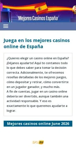 Podgląd witryny Mejores Casinos España, medium z kraju Hiszpania do artykułów sponsorowanych