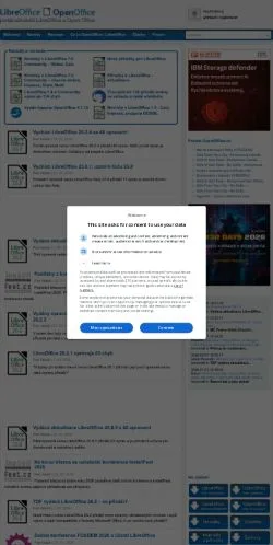 Podgląd witryny OpenOffice, medium z kraju Czechy do artykułów sponsorowanych