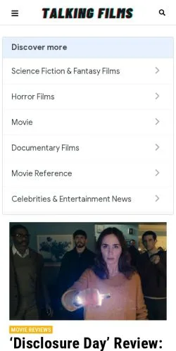 Vista previa del sitio Talking Films, medio de Estados Unidos para artículos patrocinados