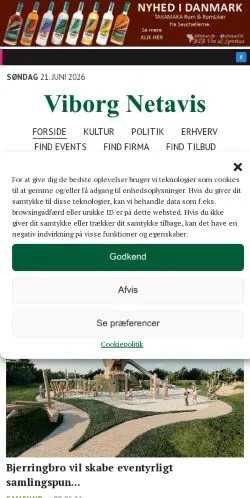 スポンサード記事向けのデンマークメディア、Viborg Netavisのサイトプレビュー