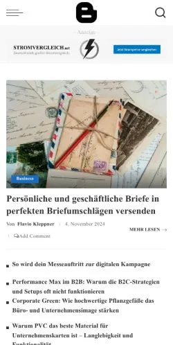 Anteprima del sito Werbeblogger, media di Germania per articoli sponsorizzati