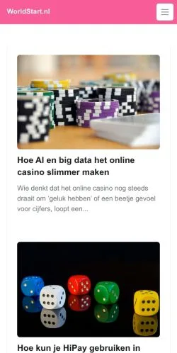 Aperçu du site WorldStart, média de Pays-Bas pour articles sponsorisés