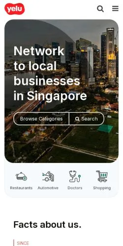 Anteprima del sito Yelu Singapore, media di Singapore per articoli sponsorizzati
