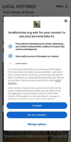Anteprima del sito Local Histories, media di Regno Unito per articoli sponsorizzati
