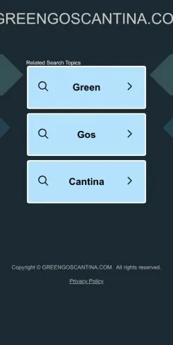 Pré-visualização do site GreenGoScantina, meio de Estados Unidos para artigos patrocinados