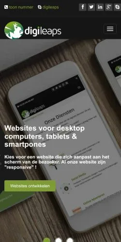 Aperçu du site DigiLeaps, média de Belgique pour articles sponsorisés