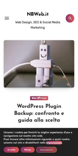 Förhandsvisning av webbplatsen NBWeb, medium i Italien för sponsrade artiklar