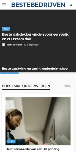 Anteprima del sito Bestebedrijven, media di Paesi Bassi per articoli sponsorizzati