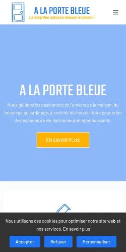 스폰서 기사용 프랑스 매체 A La Porte Bleue 사이트 미리보기