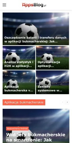 Forhåndsvisning af Bukmacherskie Aplikacje, medie fra Polen til sponsorerede artikler