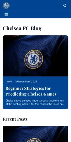 Podgląd witryny Chelsea FC Blog, medium z kraju Wielka Brytania do artykułów sponsorowanych