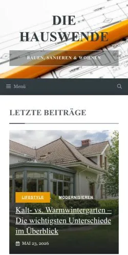 Anteprima del sito Die Hauswende, media di Germania per articoli sponsorizzati