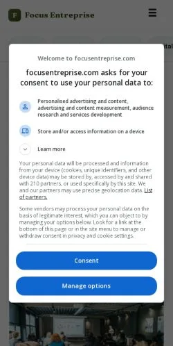 Anteprima del sito Focus Entreprise, media di Francia per articoli sponsorizzati