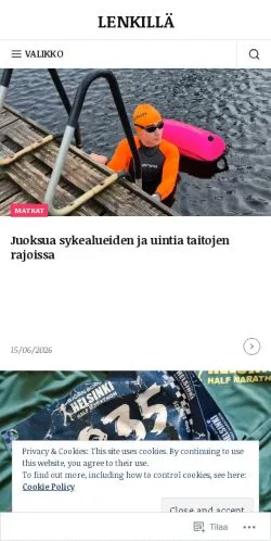 Pré-visualização do site LENKILLÄ, meio de Finlândia para artigos patrocinados