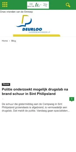 Anteprima del sito Omroep Tholen, media di Paesi Bassi per articoli sponsorizzati