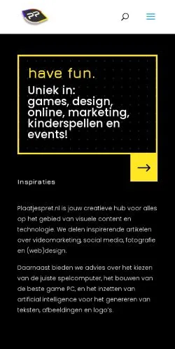スポンサード記事向けのオランダメディア、Plaatjespretのサイトプレビュー