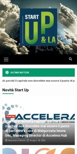 Anteprima del sito StartUp Magazine, media di Italia per articoli sponsorizzati