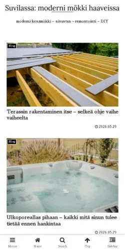 Aperçu du site Suvilassa Moderni Mökki, média de États-Unis pour articles sponsorisés