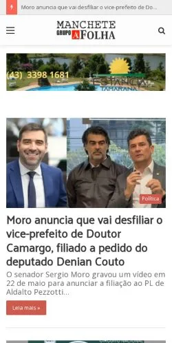 Anteprima del sito Maringá Manchete, media di Brasile per articoli sponsorizzati