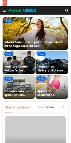 Podgląd witryny Portal Atualizei, medium z kraju Brazylia do artykułów sponsorowanych