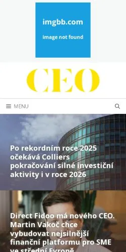 Anteprima del sito CEO Magazín, media di Cechia per articoli sponsorizzati
