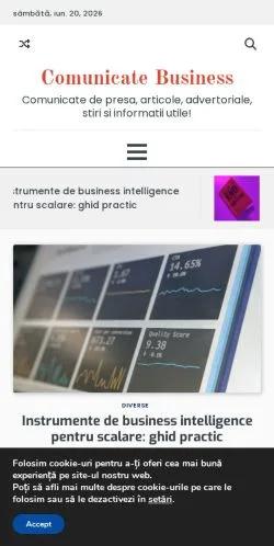 Podgląd witryny Comunicate Business, medium z kraju Rumunia do artykułów sponsorowanych
