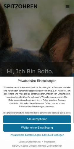 스폰서 기사용 오스트리아 매체 Spitzohren Schäferhund 사이트 미리보기