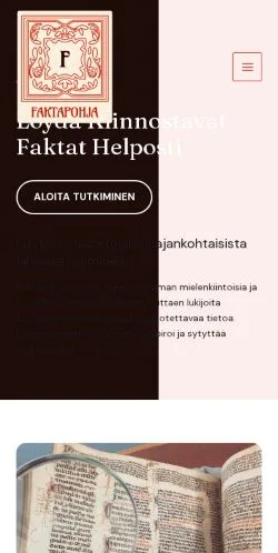 Podgląd witryny Faktapohja, medium z kraju Finlandia do artykułów sponsorowanych