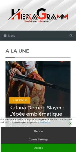 Aperçu du site Hexagramm, média de France pour articles sponsorisés