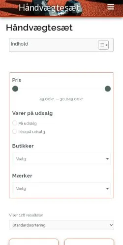 Podgląd witryny Håndvægtesæt, medium z kraju Dania do artykułów sponsorowanych