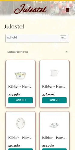 Anteprima del sito Julestel, media di Danimarca per articoli sponsorizzati