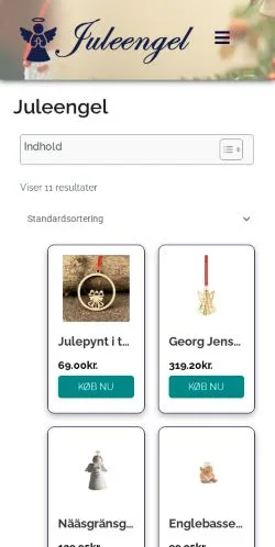 Podgląd witryny Juleengel, medium z kraju Dania do artykułów sponsorowanych